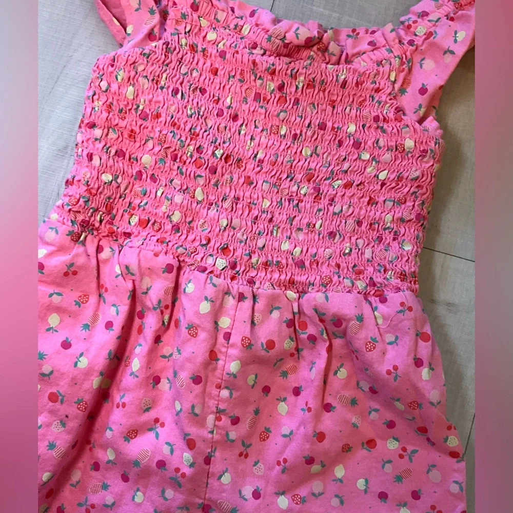 GAP‎ Pink Lemon & Berry Print Ruffle Sleeve Romper
